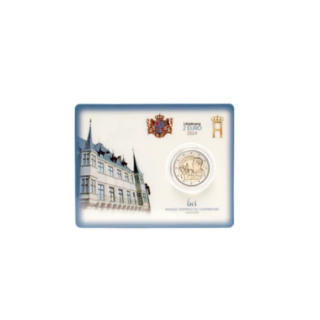 Luxembourg 2 Euro 2024 "Guillaume II" BU Coin card