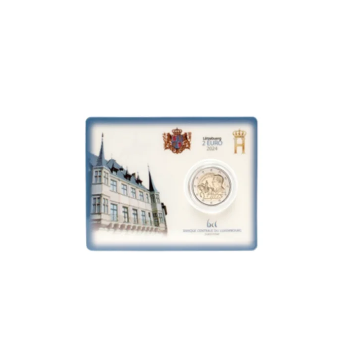 Luxembourg 2 Euro 2024 "Guillaume II" BU Coin card