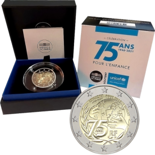 France 2 Euro 2021 "UNICEF" PROOF
