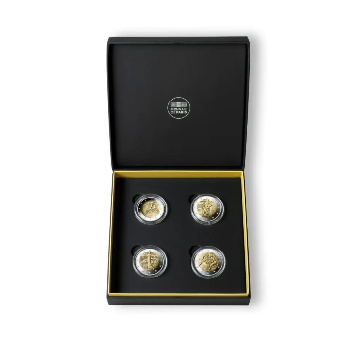 France 4 x 2 Euro 2021-2024 "Olympic Games" PROOF Set