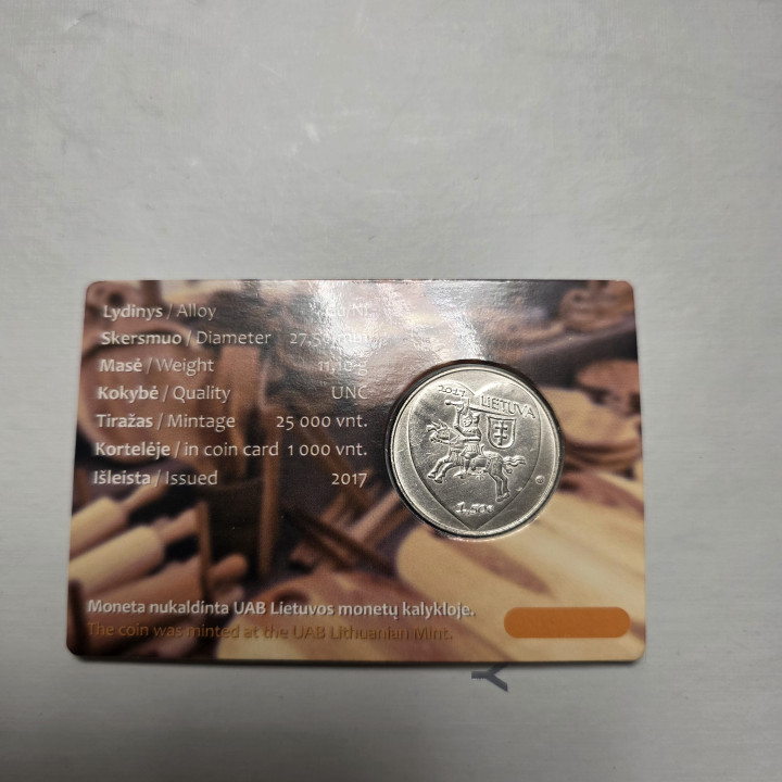 Lithuania 1,50 Euro 2017 "Kaziuko Mugė" UNC Coin Card
