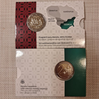 Lithuania 2 Euro 2021 "Dzūkija" BU (Coin Card)
