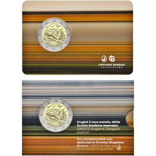 Lithuania 2 Euro 2021 "Žuvintas" BU Coin Card