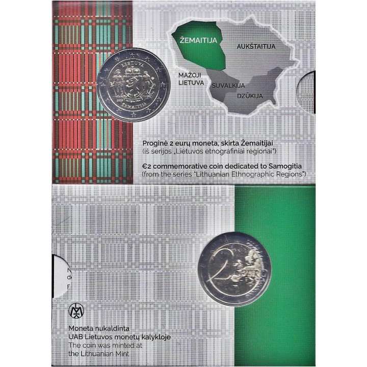Lithuania 2 Euro 2019 "Samogitia" BU (Coin Card)