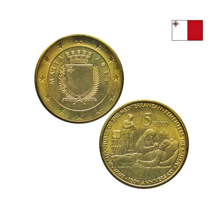 Malta 5 Euro 2014 "Great War" KM-161 UNC