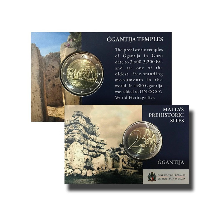 Malta 2 Euro 2016 "Ġgantija" BU (Coin Card)
