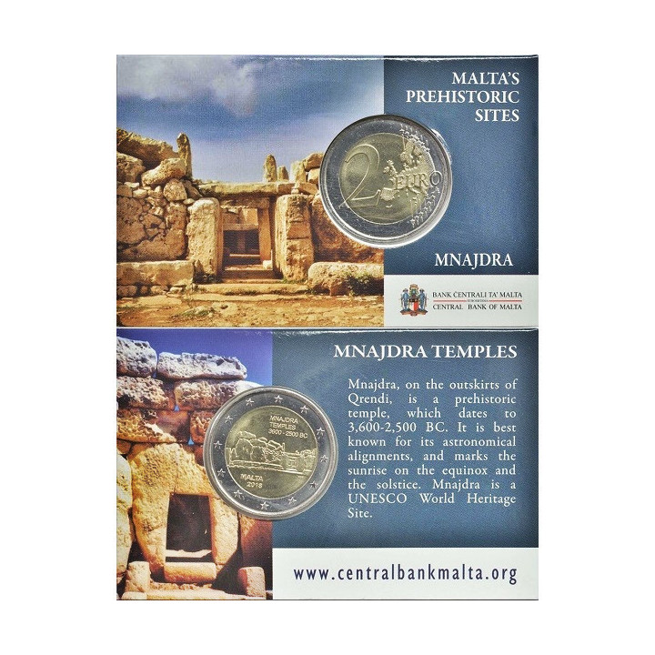 Malta 2 Euro 2018 "Mnajdra" BU (Coin Card)