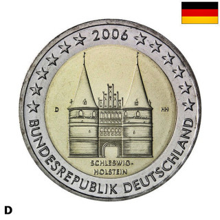 Germany 2 Euro 2006 D "Schleswig-Holstein" UNC
