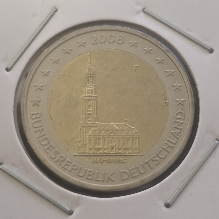 Germany 2 Euro 2008 F Error "Hamburg" UNC