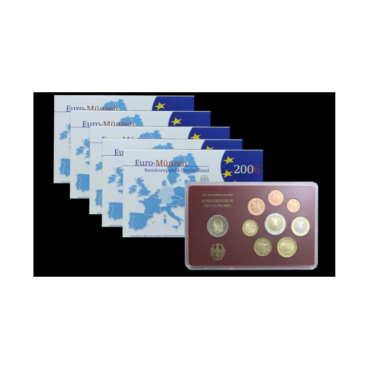Germany Euro Set (5 x 5,88€) 2006 ADFGJ Proof