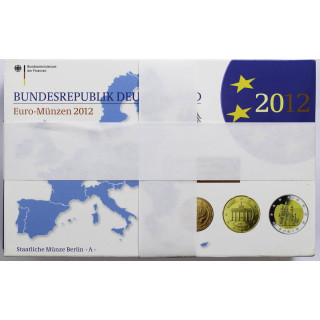 Germany Euro Set (5 x 5,88€) 2012 ADFGJ Proof