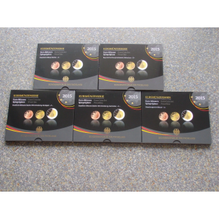 Germany Euro Set (5 x 5,88€) 2015 ADFGJ Proof