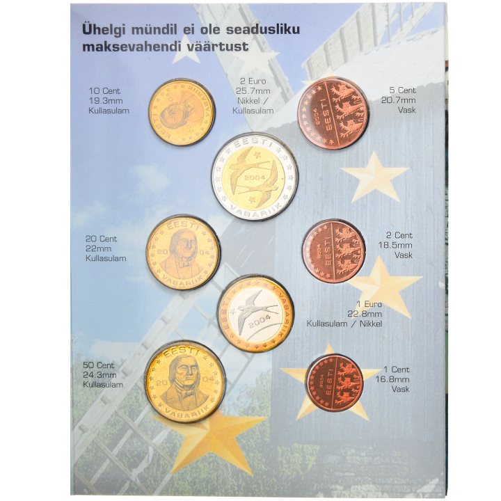 Estonia Euro Pattern Set (3,88) 2004 BU
