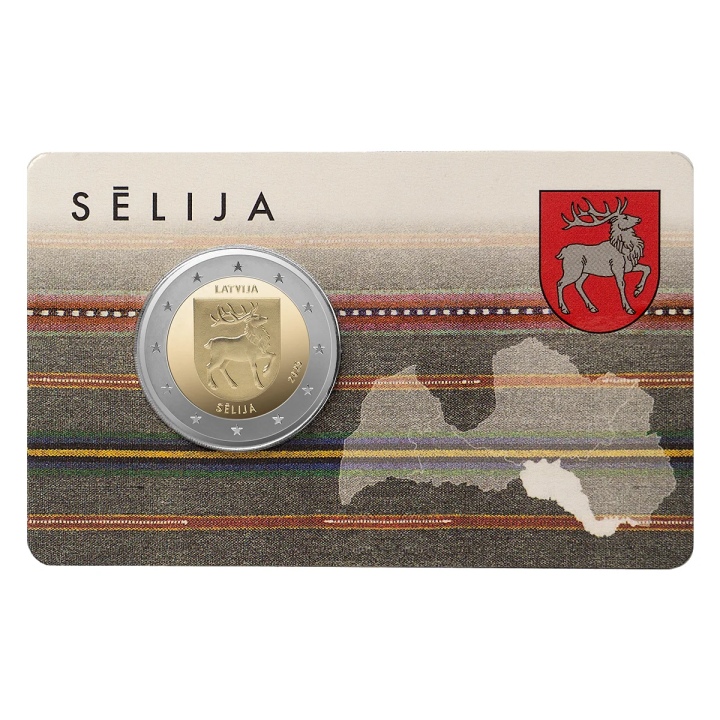 Latvia 2 Euro 2025 "Sēlija" BU (Coin Card)