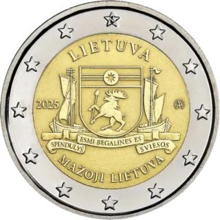 Lithuania 2 Euro 2025 "Lithuania Minor" UNC