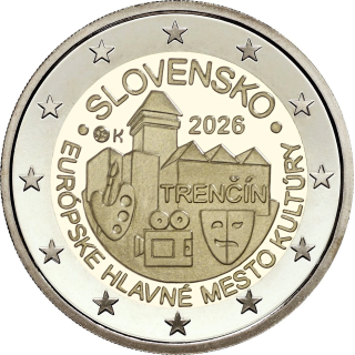 Slovakia 2 Euro 2026 "Trenčín - European Capital of Culture" UNC