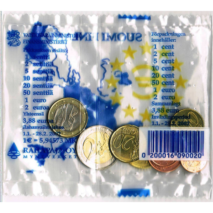 Finland Euro STARTER KIT 2002 (Bag)