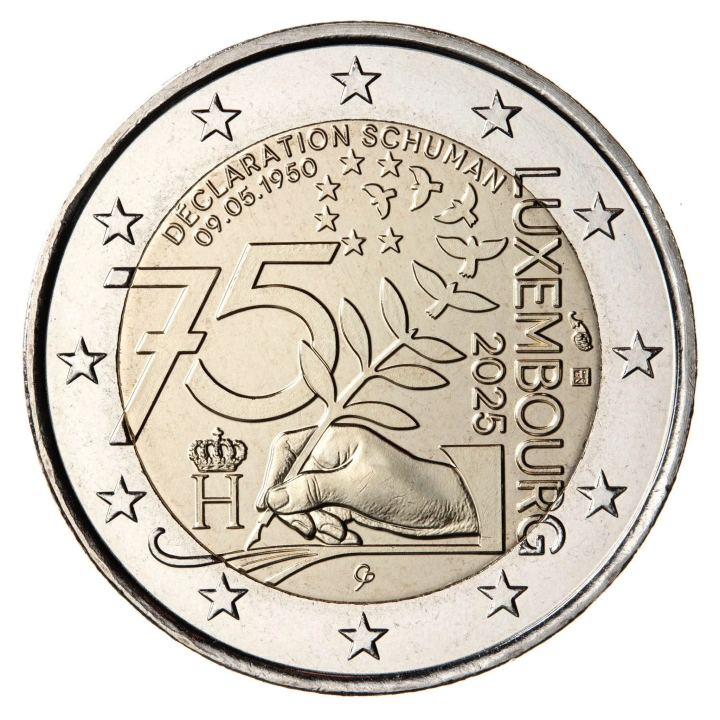 Luxembourg 2 Euro 2025 "Schuman Declaration" UNC