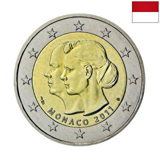 Monaco 2 Euro 2011 "Wedding" UNC