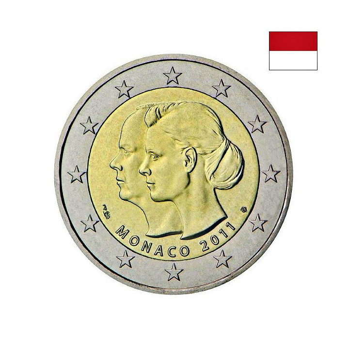 Monaco 2 Euro 2011 "Wedding" UNC