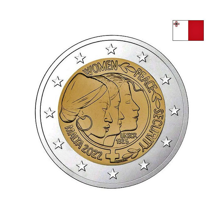 Malta 2 Euro 2022 "Women" UNC (Capsule)