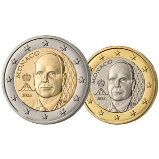 Monaco 1 & 2 Euro 2025 UNC