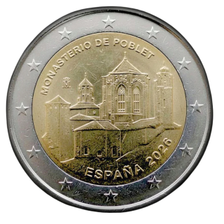 Spain 2 Euro 2026 "Poblet Monastery" UNC
