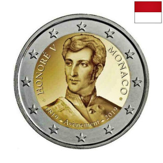 Monaco 2 Euro 2019 "Prince Honoré V" Proof