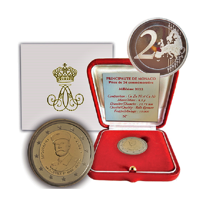 Monaco 2 Euro 2022 "Albert I" Proof