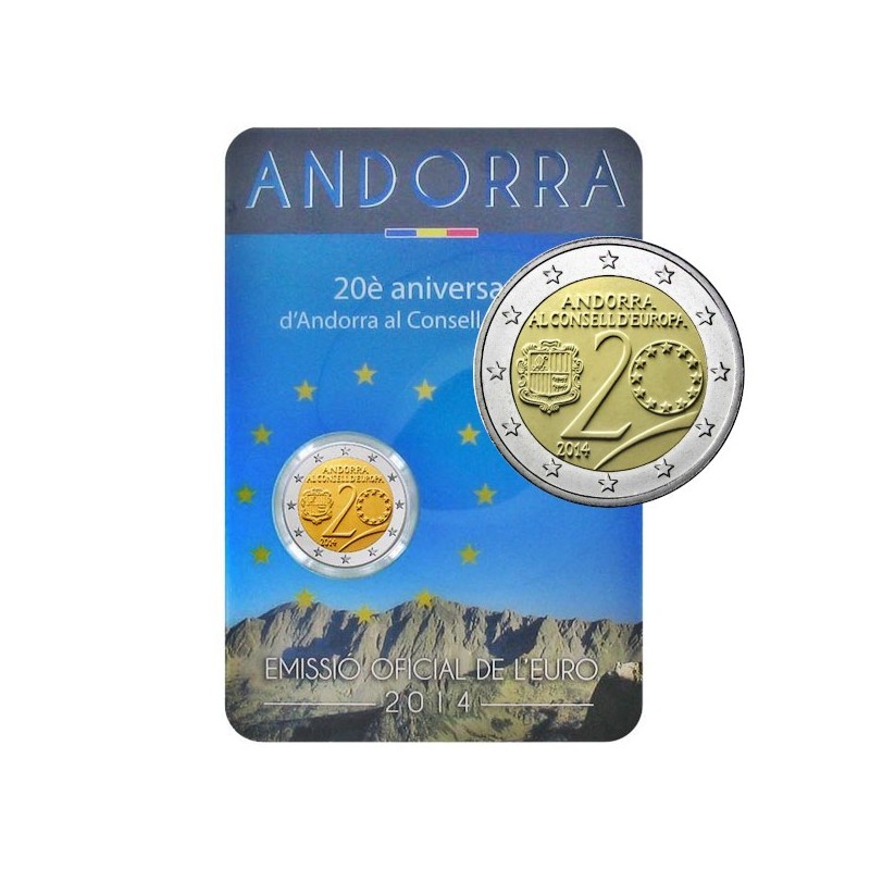 Andorra 2 Euro 2014 "Entry the Council" BU (Coin Card)