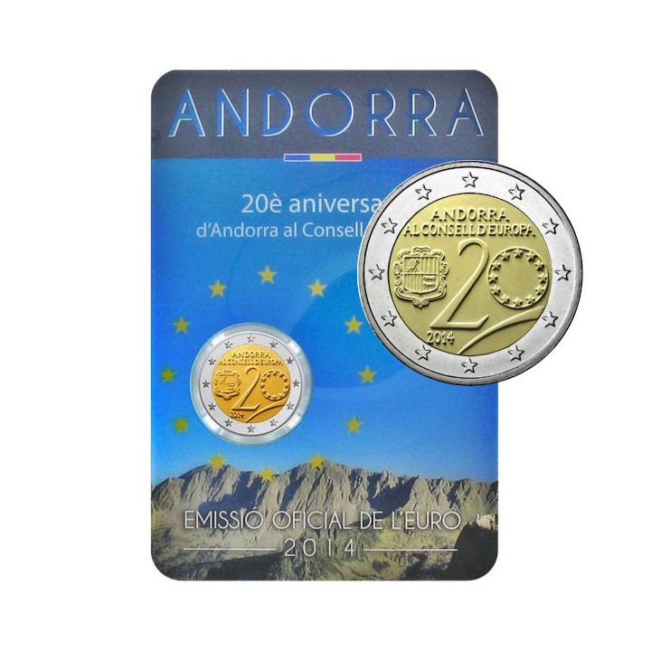 Andorra 2 Euro 2014 "Entry the Council" BU (Coin Card)