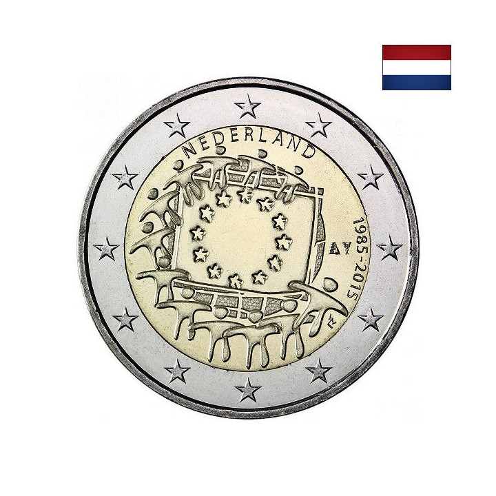 Netherlands 2 Euro 2015 "Flag (EUF)" UNC