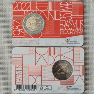 Netherlands 2 Euro 2022 "Erasmus (ERA)" UNC (Coin Card)