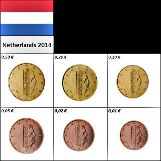 Netherlands 1 - 50 Euro Cents 2014 UNC
