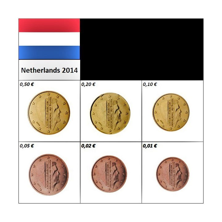 Netherlands 1 - 50 Euro Cents 2014 UNC