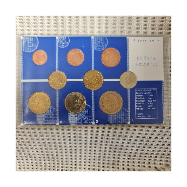 Netherlands Euro Set (3,88€) 2002 UNC