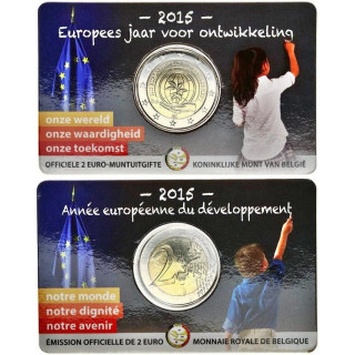 Belgium 2 Euro 2015 "Development" BU (Dutch, Coin Card)