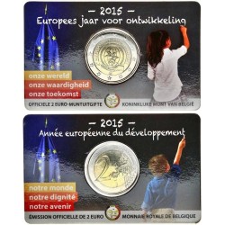 Belgium 2 Euro 2015 "Development" BU (Dutch, Coin Card)