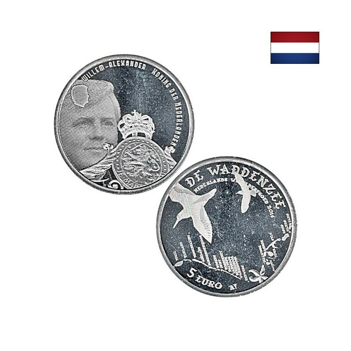 Netherlands 5 Euro 2016 "Wadden Sea" KM-369 UNC