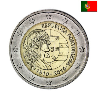 Portugal 2 Euro 2010 "Portuguese Republic" UNC
