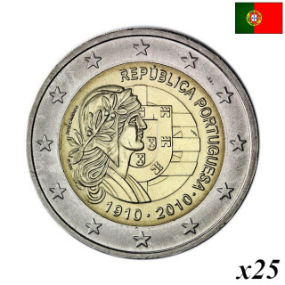 Portugal 2 Euro 2010 "Portuguese Republic" Roll