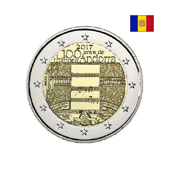 Andorra 2 Euro 2017 "Anthem" BU (Coin Card)