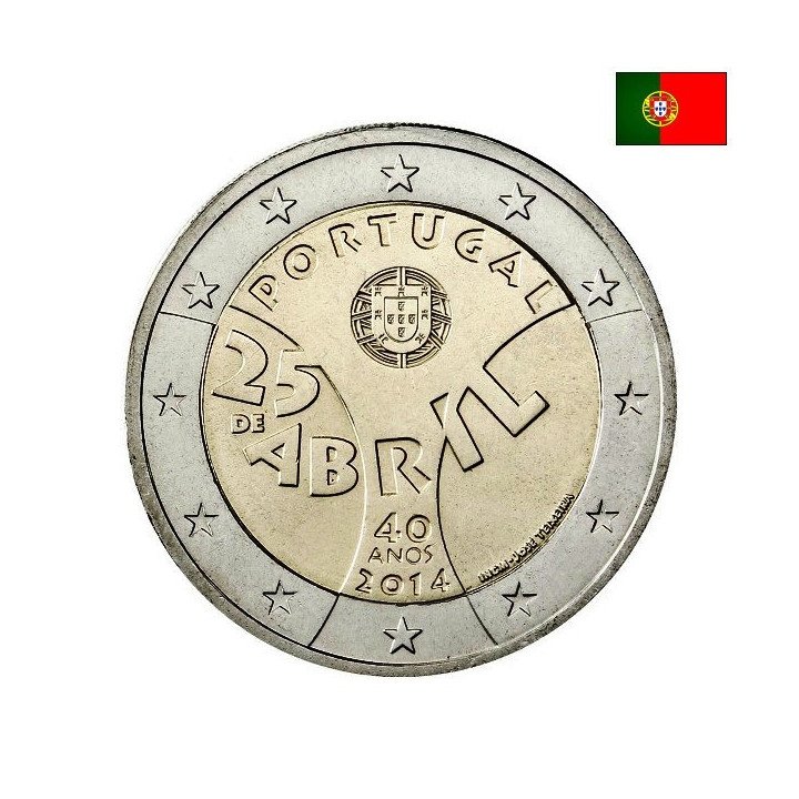 Portugal 2 Euro 2014 "Carnation Revolution" UNC