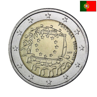 Portugal 2 Euro 2015 "Flag (EUF)" UNC