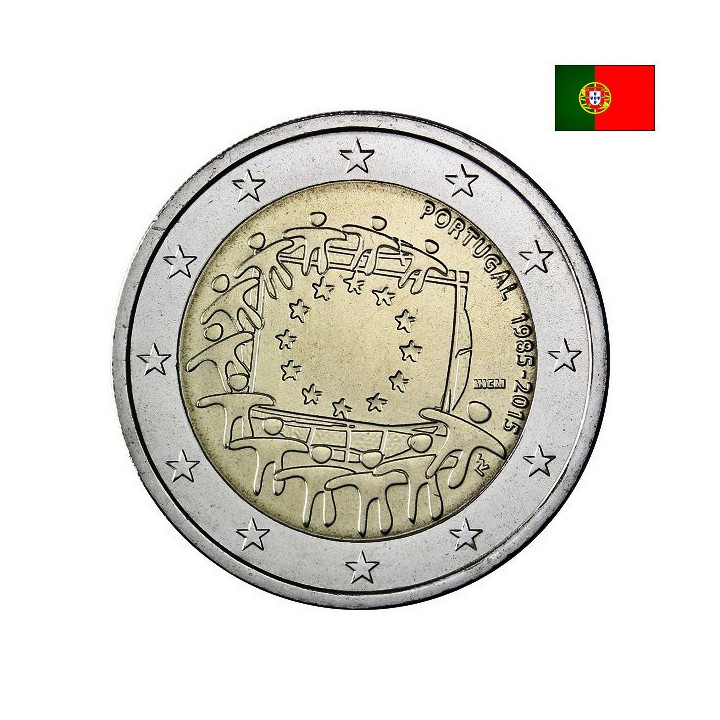 Portugal 2 Euro 2015 "Flag (EUF)" UNC