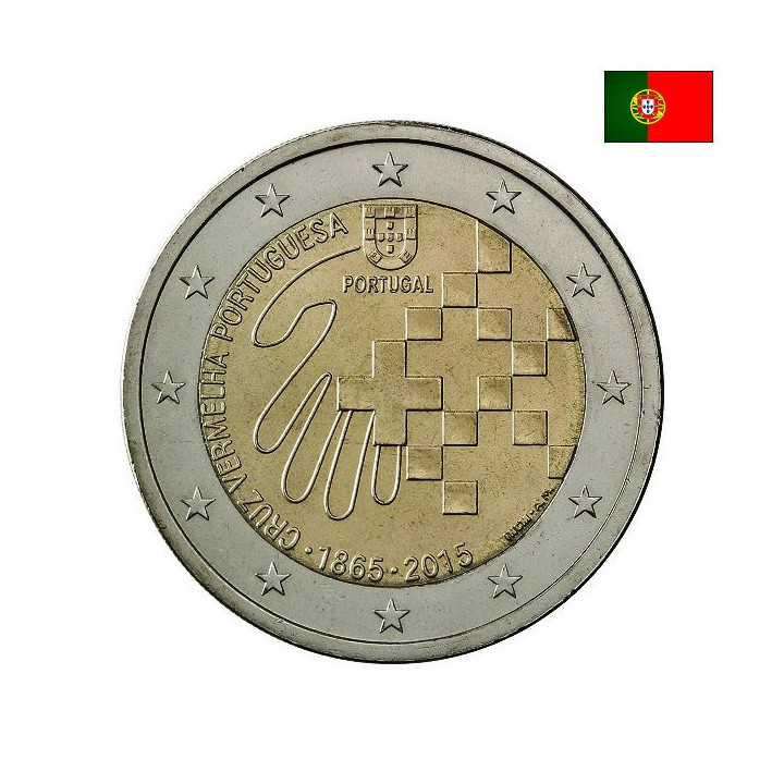Portugal 2 Euro 2015 "Red Cross" UNC