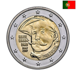 Portugal 2 Euro 2017 "Raul Brandão" UNC