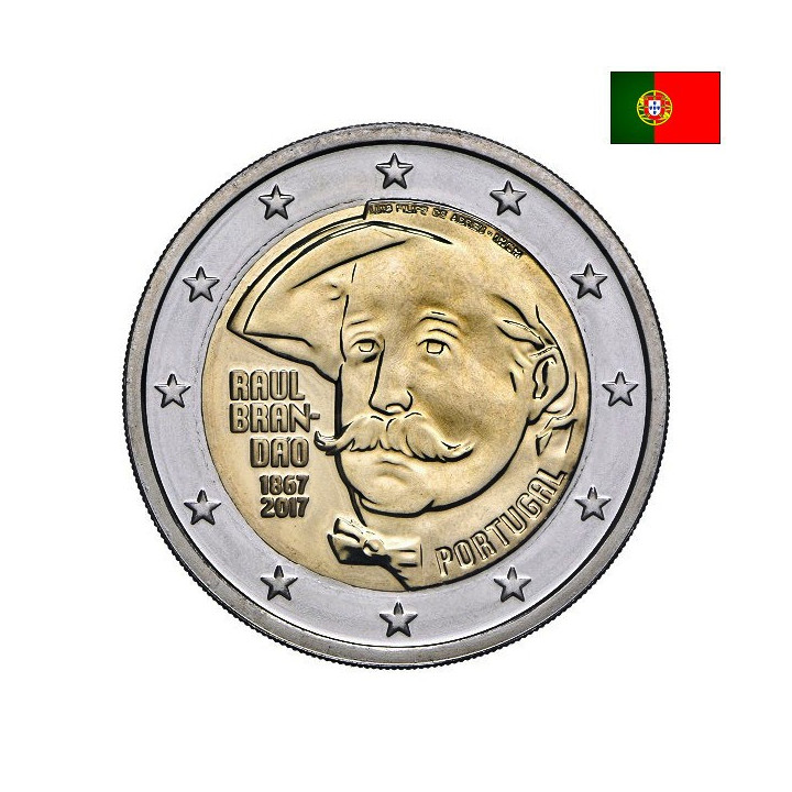 Portugal 2 Euro 2017 "Raul Brandão" UNC