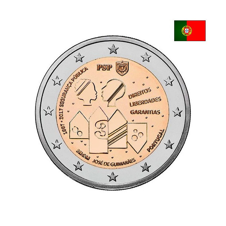 Portugal 2 Euro 2017 "Polícia" UNC