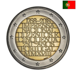 Portugal 2 Euro 2018 "National Press" UNC